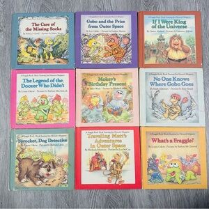 VTG 1980s Jim Henson Fraggle Rock Muppets Book lot 1st Edition Hardcover Kidcore